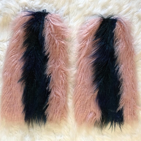 Multiple Colors Handcrafted Soft Crinkle Fur Leg Warmers Boot Covers Dancewear - Picture 3 of 6
